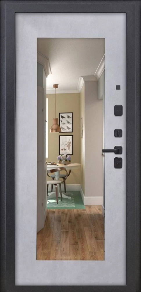 Входная дверь ДвериПРО Д-68 ФЛЗ-603 Бетон снежный DPRO196705 внутренняя сторона