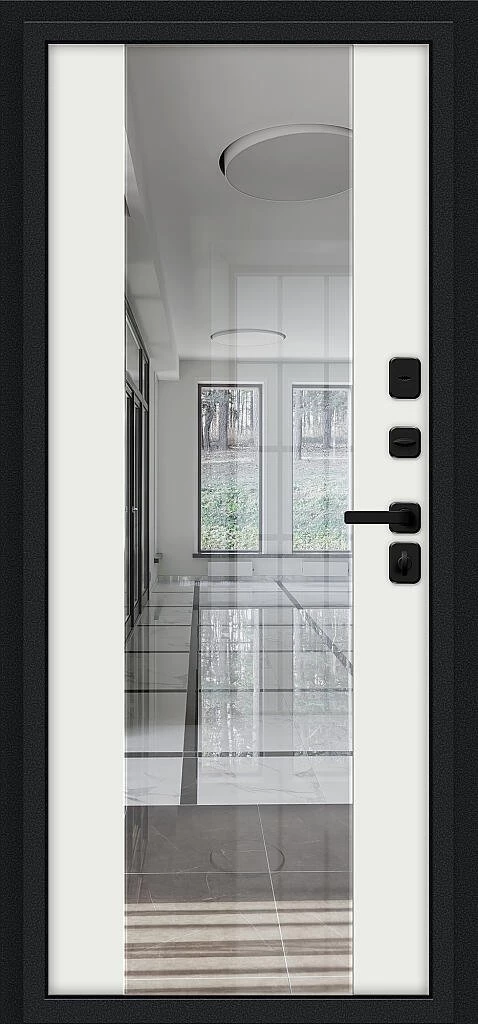 Входная дверь Эйр Букле черное/White Shell BR5606 внутренняя сторона