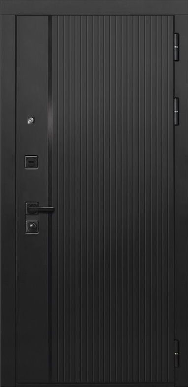 Входная дверь ДвериПРО L-45 ФЛ-659 (12мм, nussbaum+черная патина винорит) DPRO196624 внешняя сторона