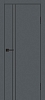 Межкомнатная дверь P-20 AL черный молдинг Графит матовый
